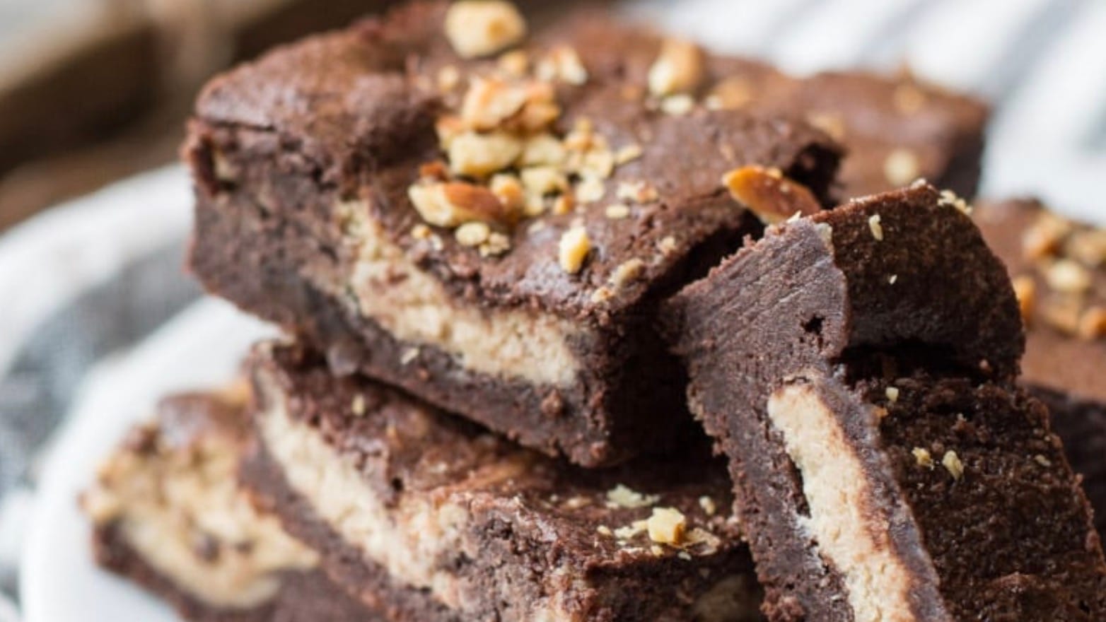 Keto Air Fryer Layered Peanut Butter Cheesecake Brownies